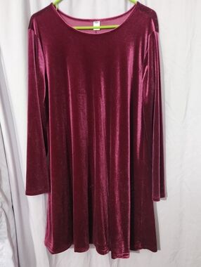 Old Navy Burgundy Velvet Dress